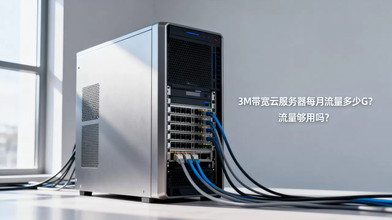 3M带宽云服务器每月流量多少G？，流量够用吗？