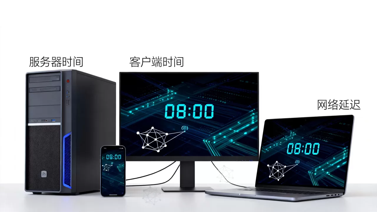 服务器和客户端计时为什么不同步，怎么解决