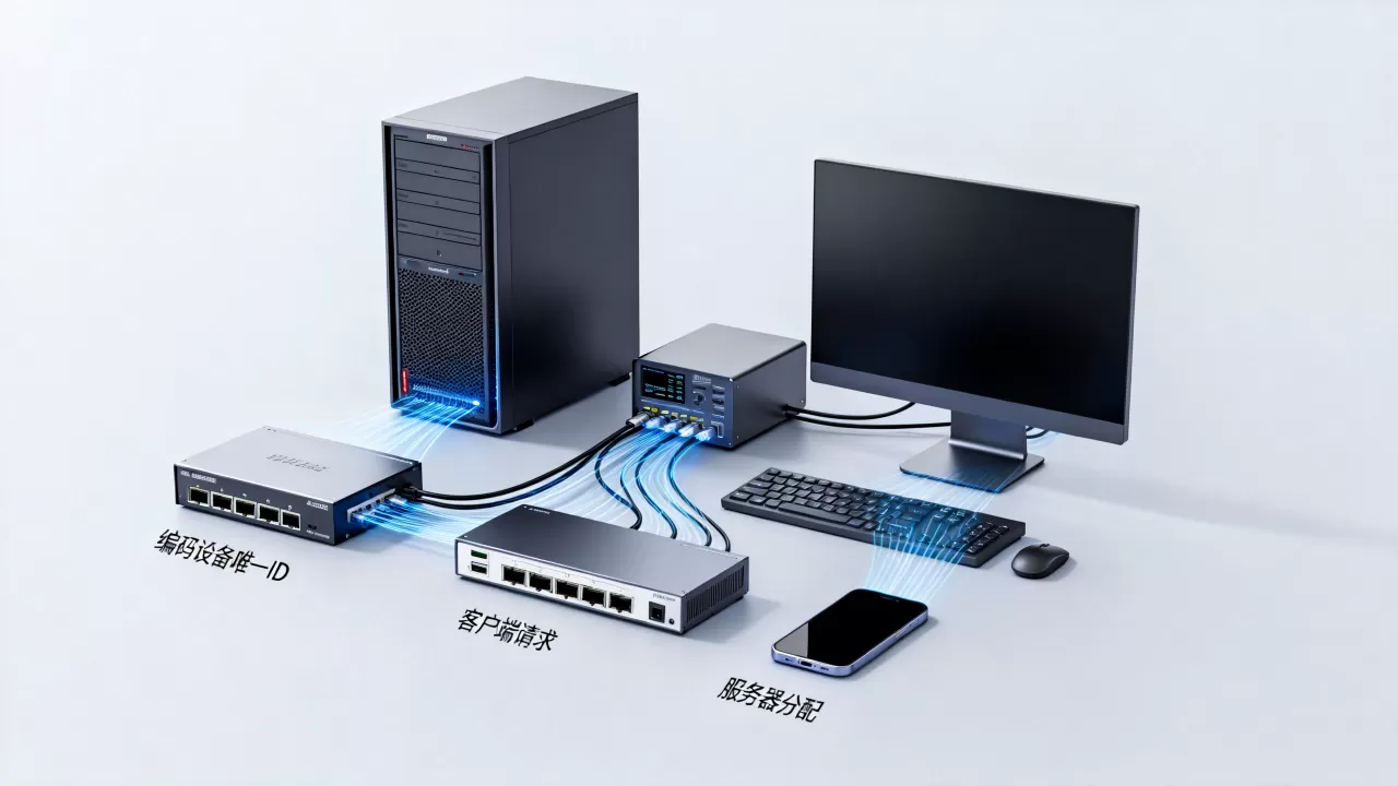 服务器如何将编码设备唯一分配给客户端？，如何实现？