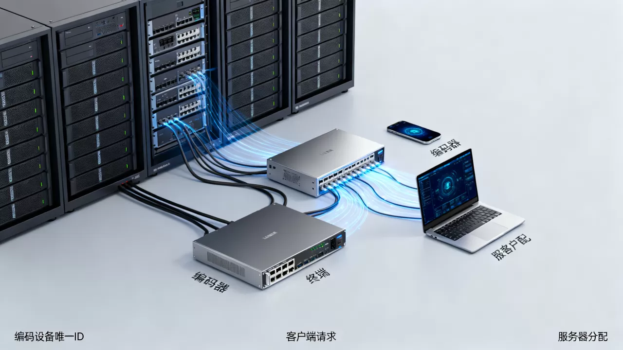 服务器如何将编码设备唯一分配给客户端？，如何实现？