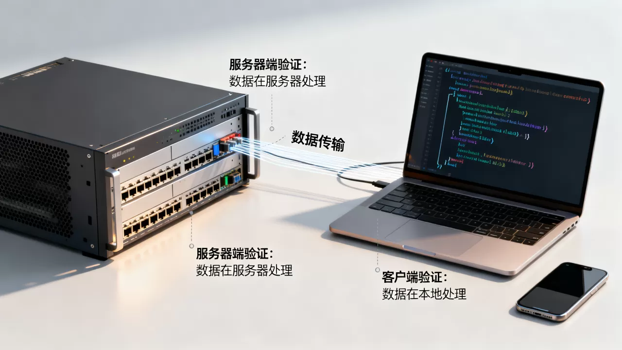 服务器端验证和客户端验证有何不同，哪个更安全？