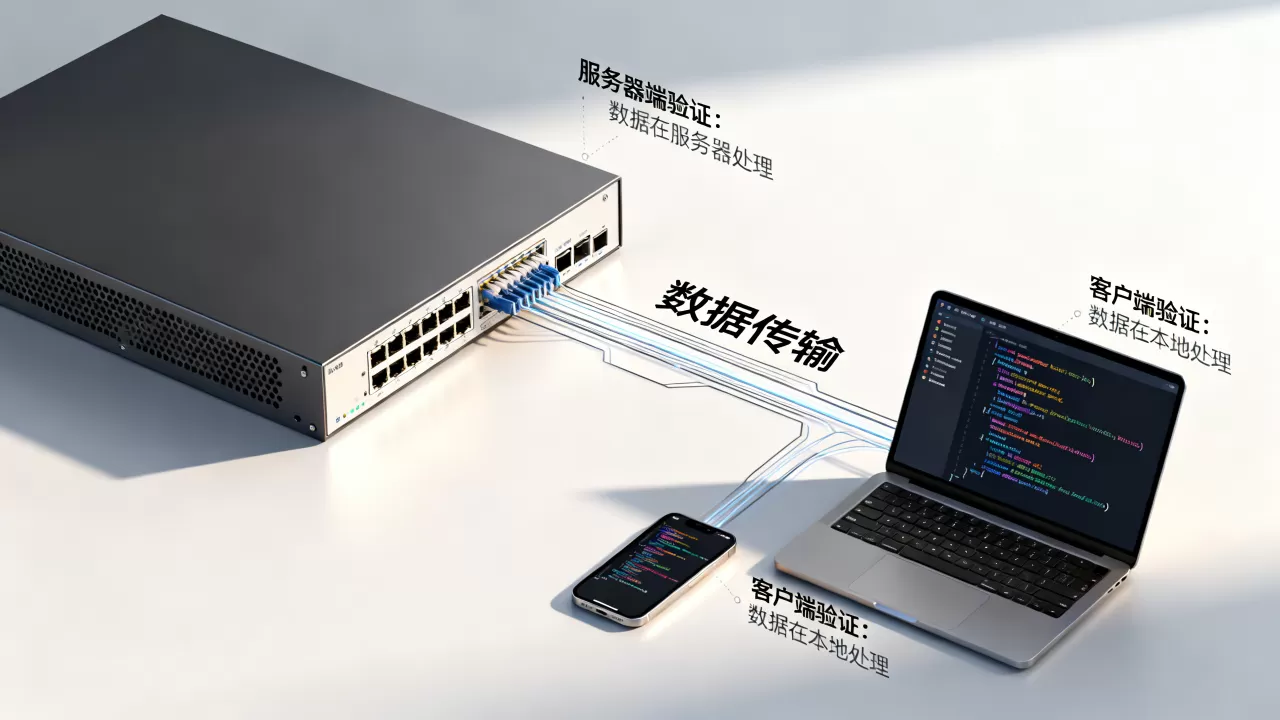服务器端验证和客户端验证有何不同，哪个更安全？