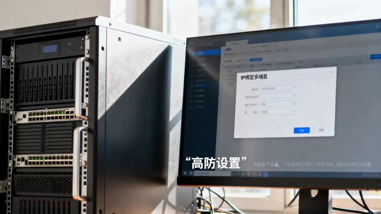 IIS一个IP绑定多域名后同一域名能绑定多高防吗，如何设置