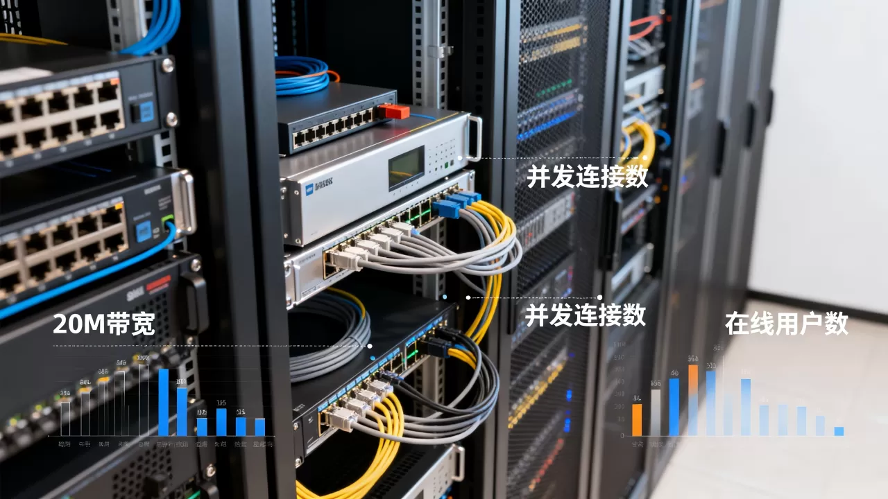 20M服务器能支持多少人同时在线，够用吗？