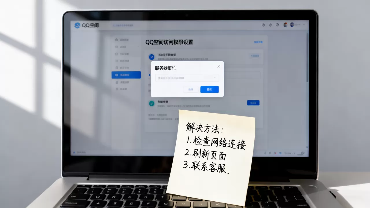 为什么QQ空间访问权限设置总是服务器繁忙？，怎么解决