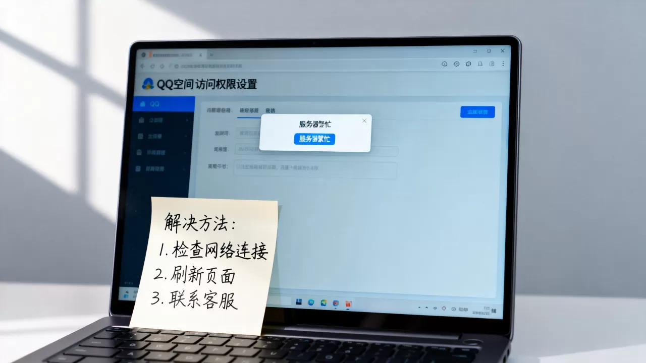 为什么QQ空间访问权限设置总是服务器繁忙？，怎么解决