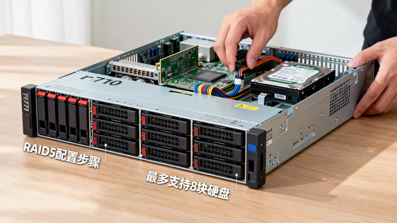 r710服务器raid5最多支持多少块？，怎么配置？