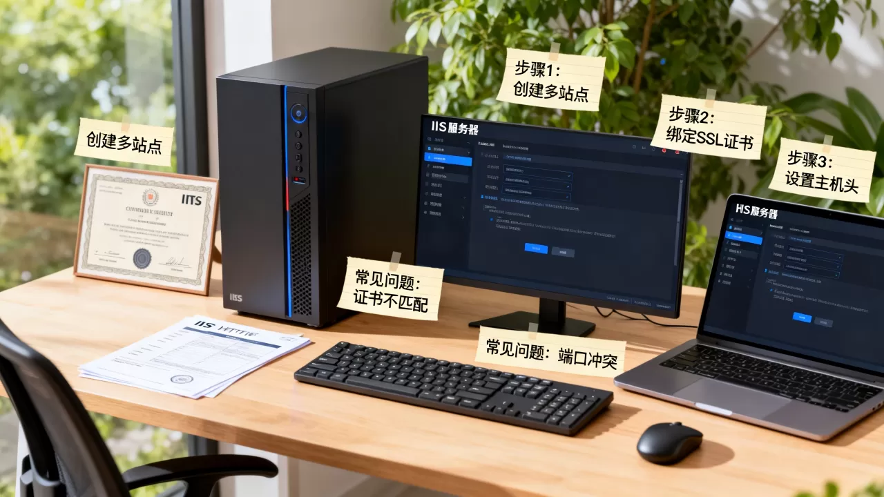IIS服务配置多站点HTTPS步骤有哪些？，常见问题有哪些？