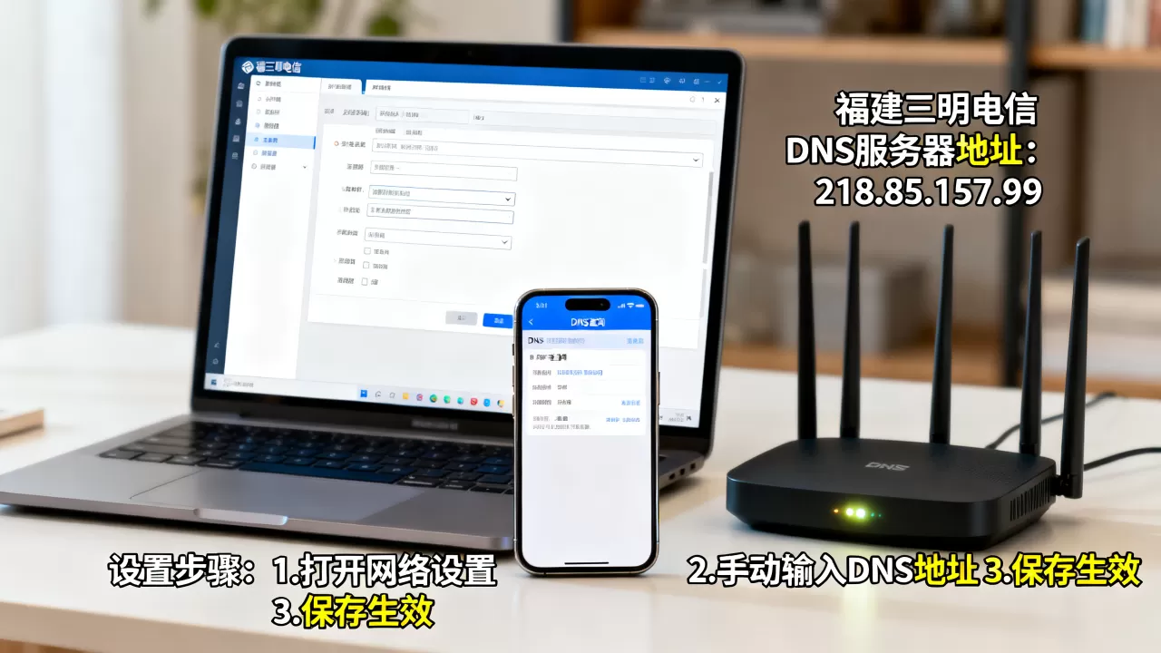 福建三明电信DNS服务器地址是多少，怎么设置网速最快