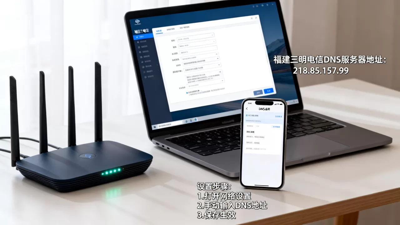 福建三明电信DNS服务器地址是多少，怎么设置网速最快