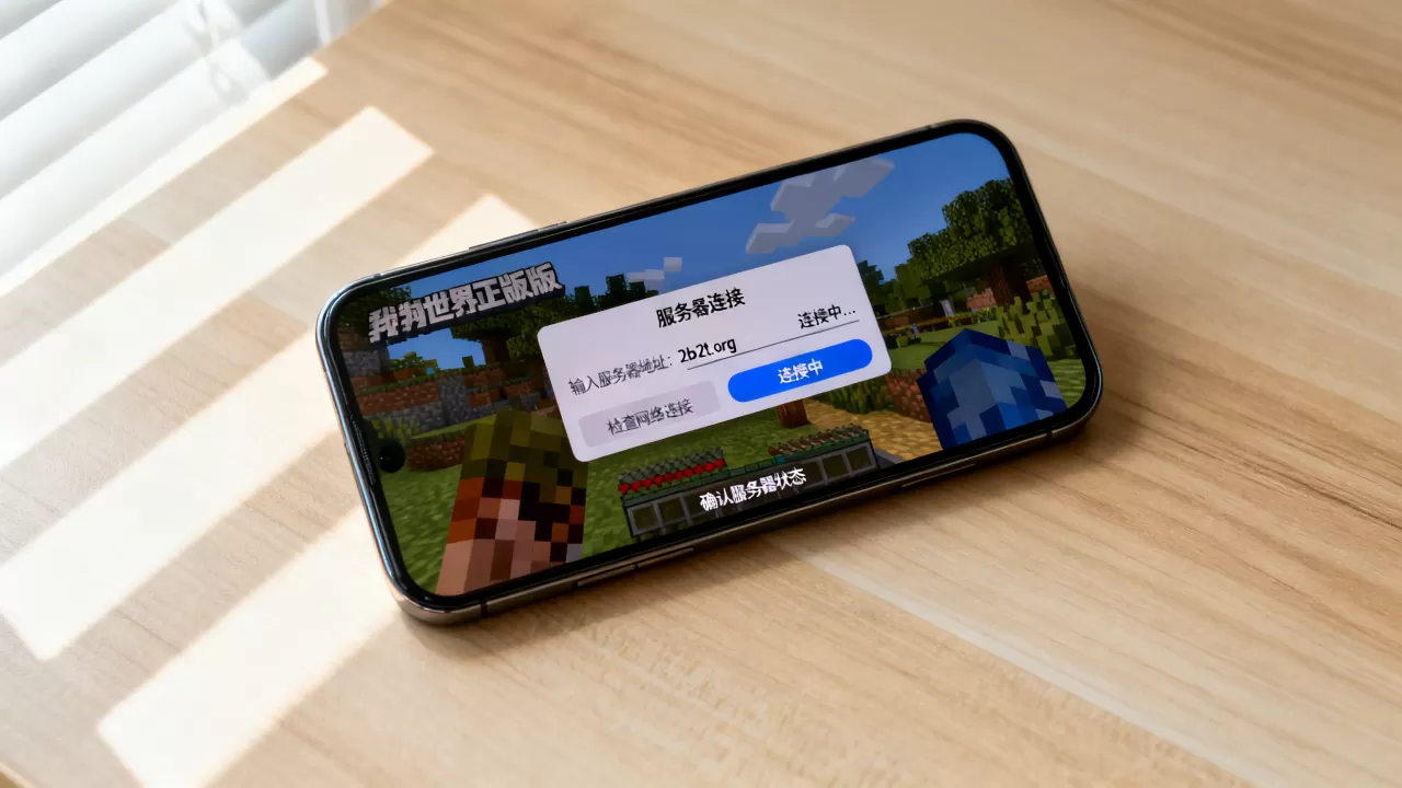 我的世界手机版怎么进入2b2t服务器？进不去怎么办？