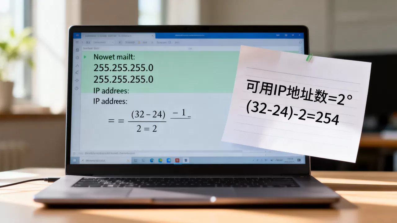 如何查看子网内可用IP地址数？,子网掩码怎么算可用IP？