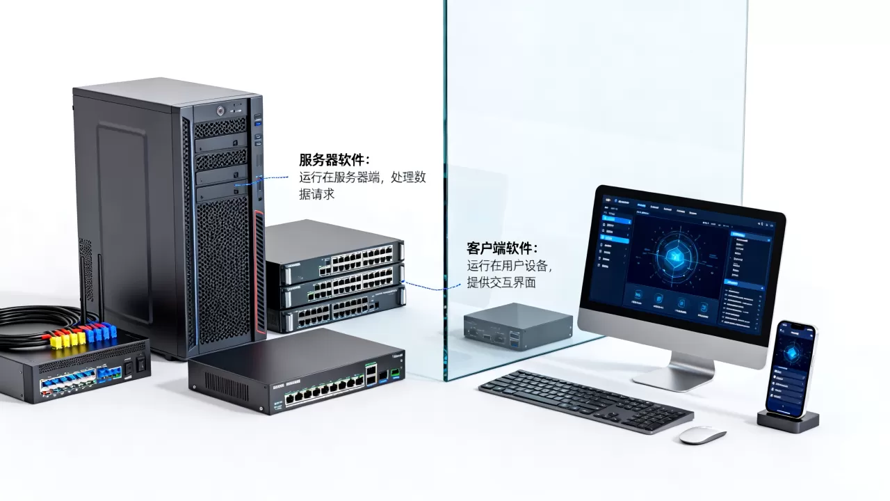服务器软件和客户端软件有什么区别？，有哪些