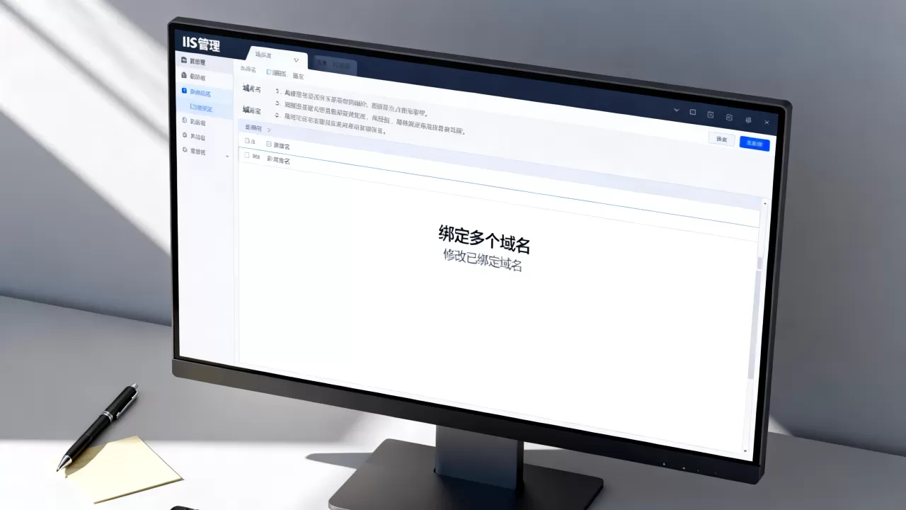IIS网站如何绑定多个域名？，怎么修改已绑定的域名
