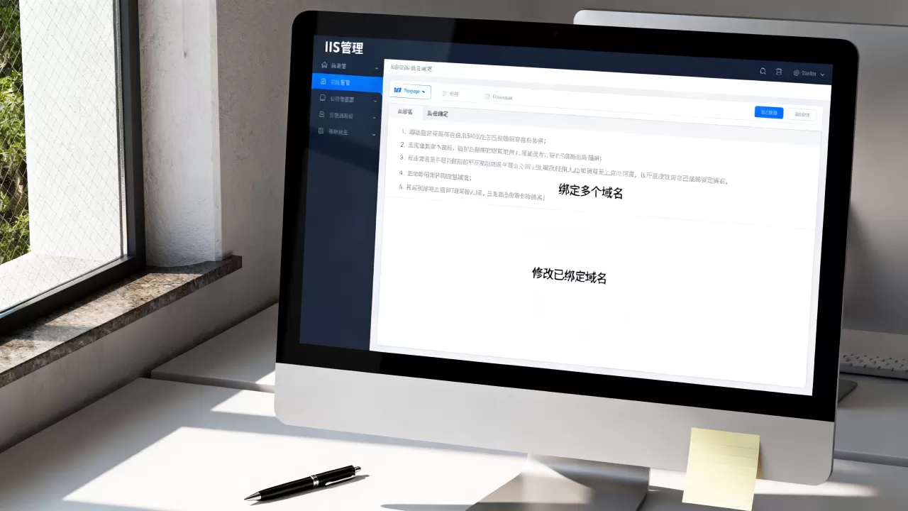 IIS网站如何绑定多个域名？，怎么修改已绑定的域名
