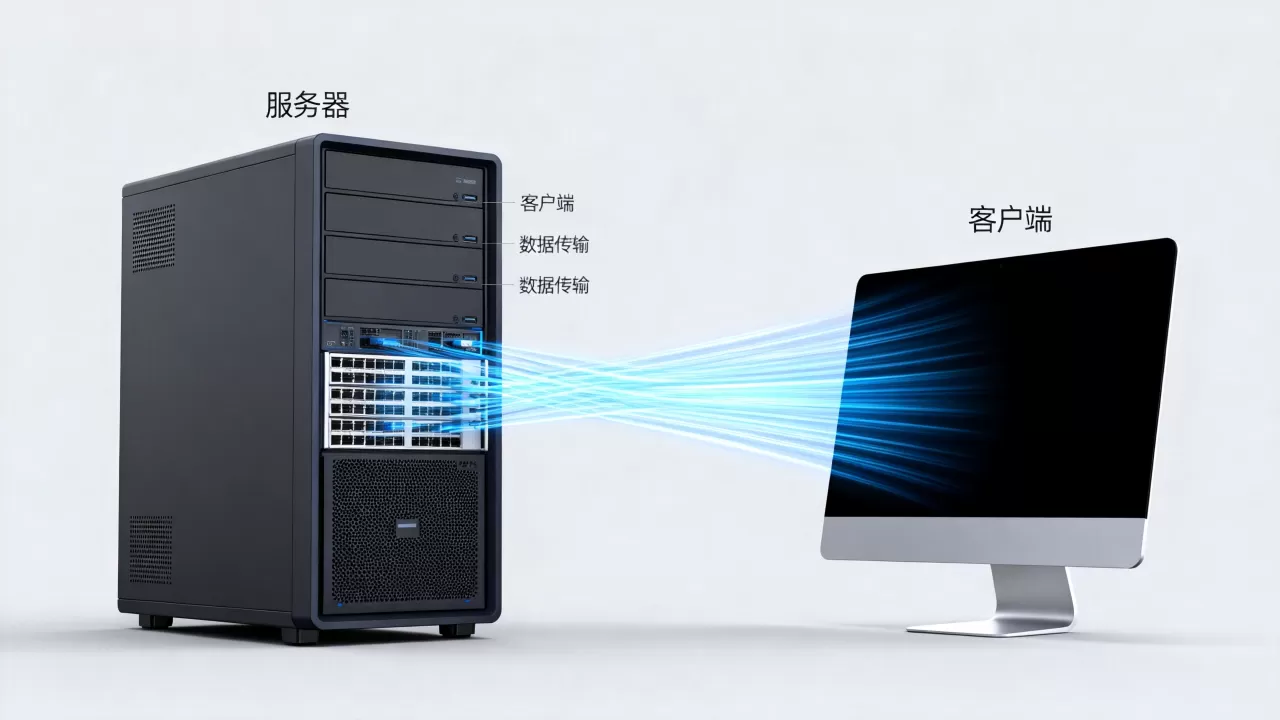 服务器和客户端之间如何传输数据？,原理是什么？