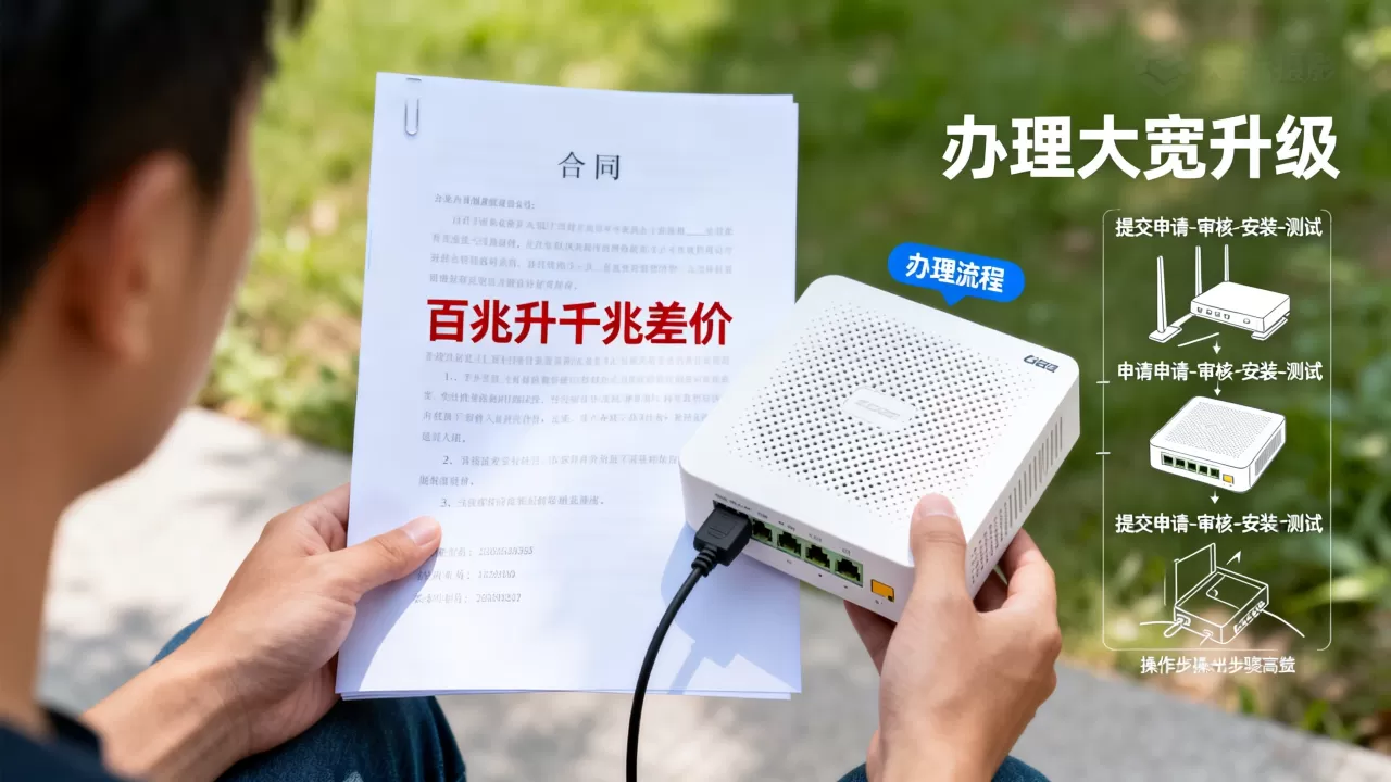 西安大带宽百兆升千兆差价多少?,办理流程复杂吗? 西安大带宽百兆升千兆差价多少?,办理流程复杂吗?