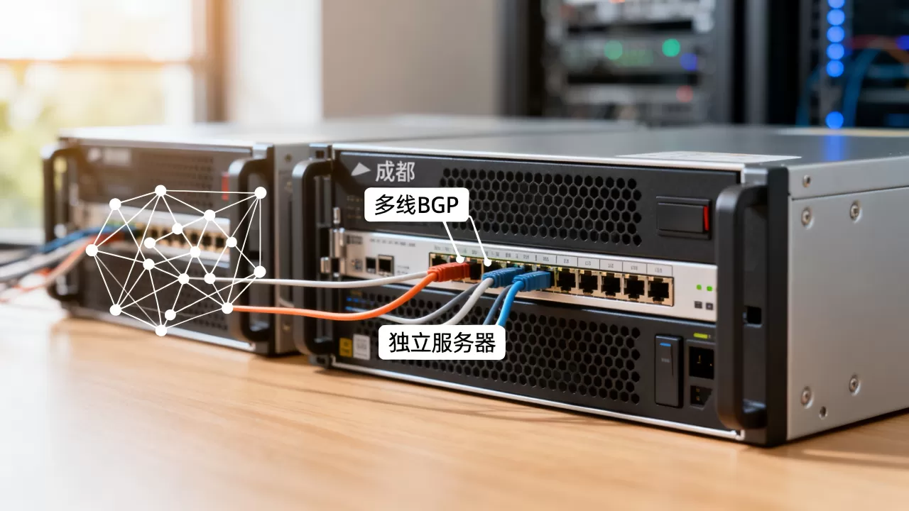 成都独立服务器租用，为什么必须选多线BGP？，怎么选？