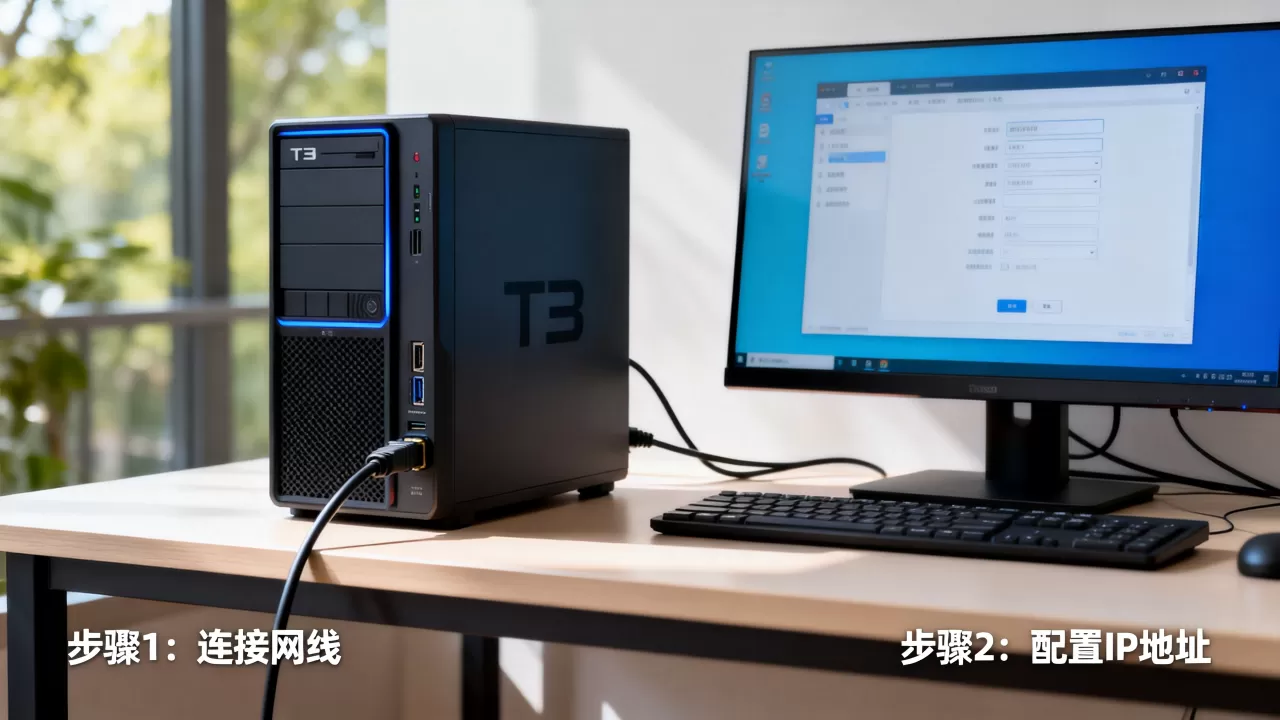 T3服务器怎么采集另一台电脑？，详细步骤是什么？