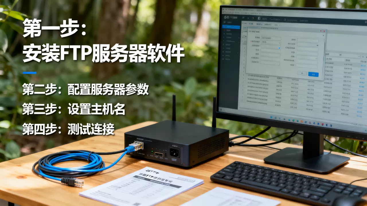 如何搭建FTP服务器并设置主机名，具体步骤有哪些？