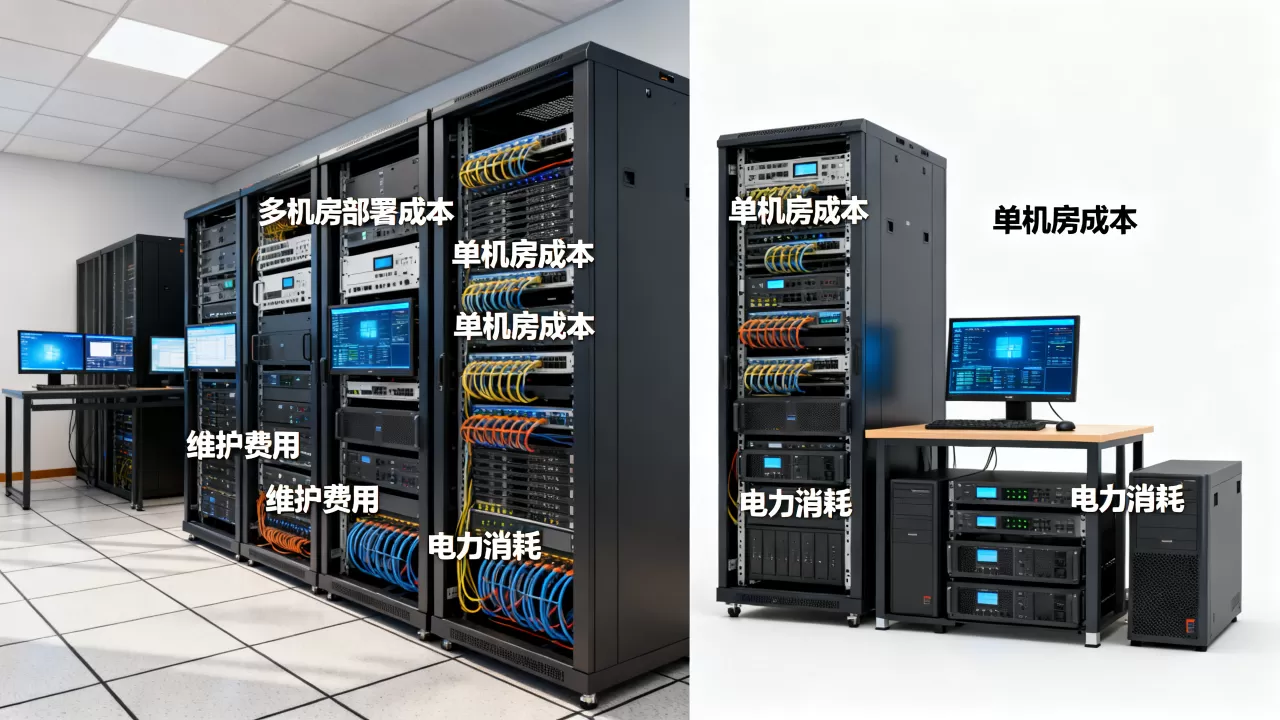 深圳多机房部署和单机房的成本对比如何，哪个更划算？