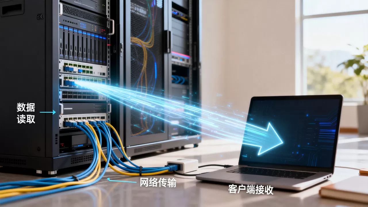 服务器读取数据发给客户端是如何实现的？，有哪些方法？