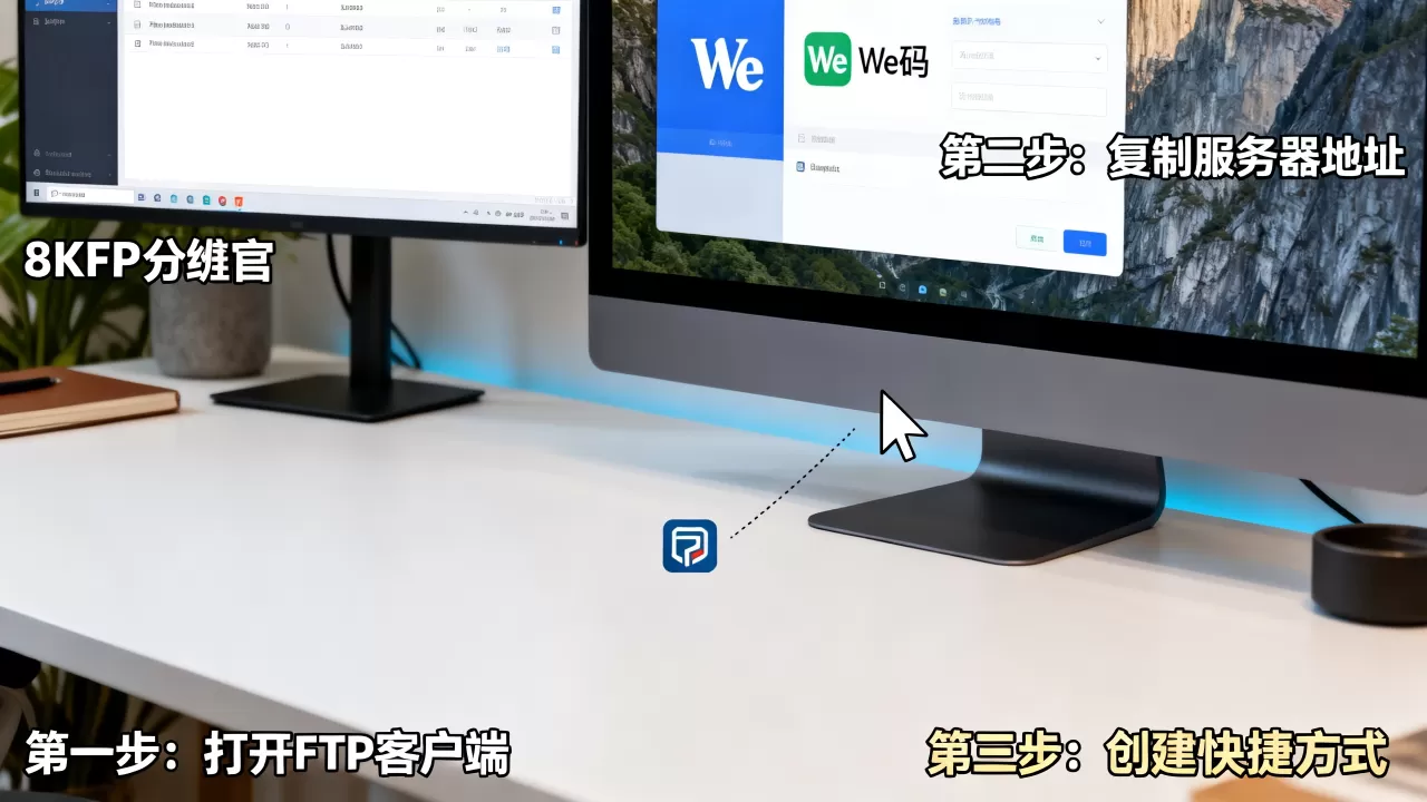 FTP服务器怎么创建桌面快捷方式?,We码快捷方式怎么创建? FTP服务器怎么创建桌面快捷方式?,We码快捷方式怎么创建?