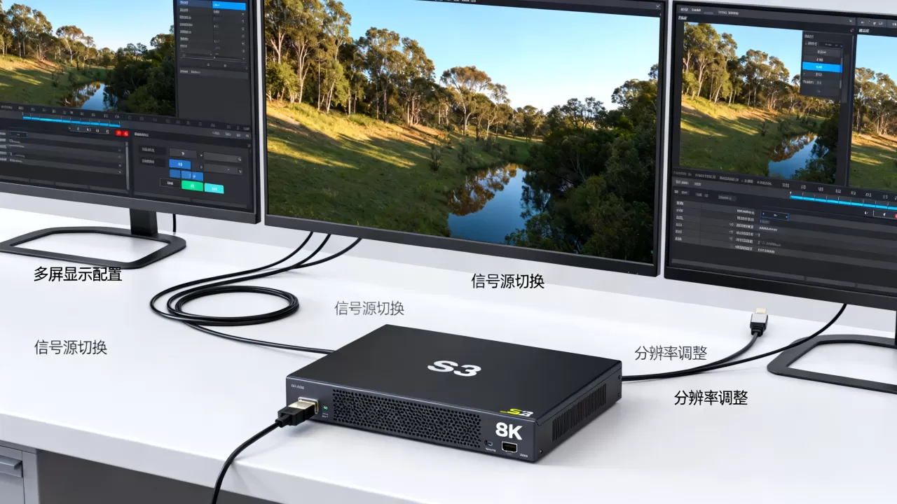 S3服务器怎么设置三块屏放一起,多屏显示配置方法? S3服务器怎么设置三块屏放一起,多屏显示配置方法?