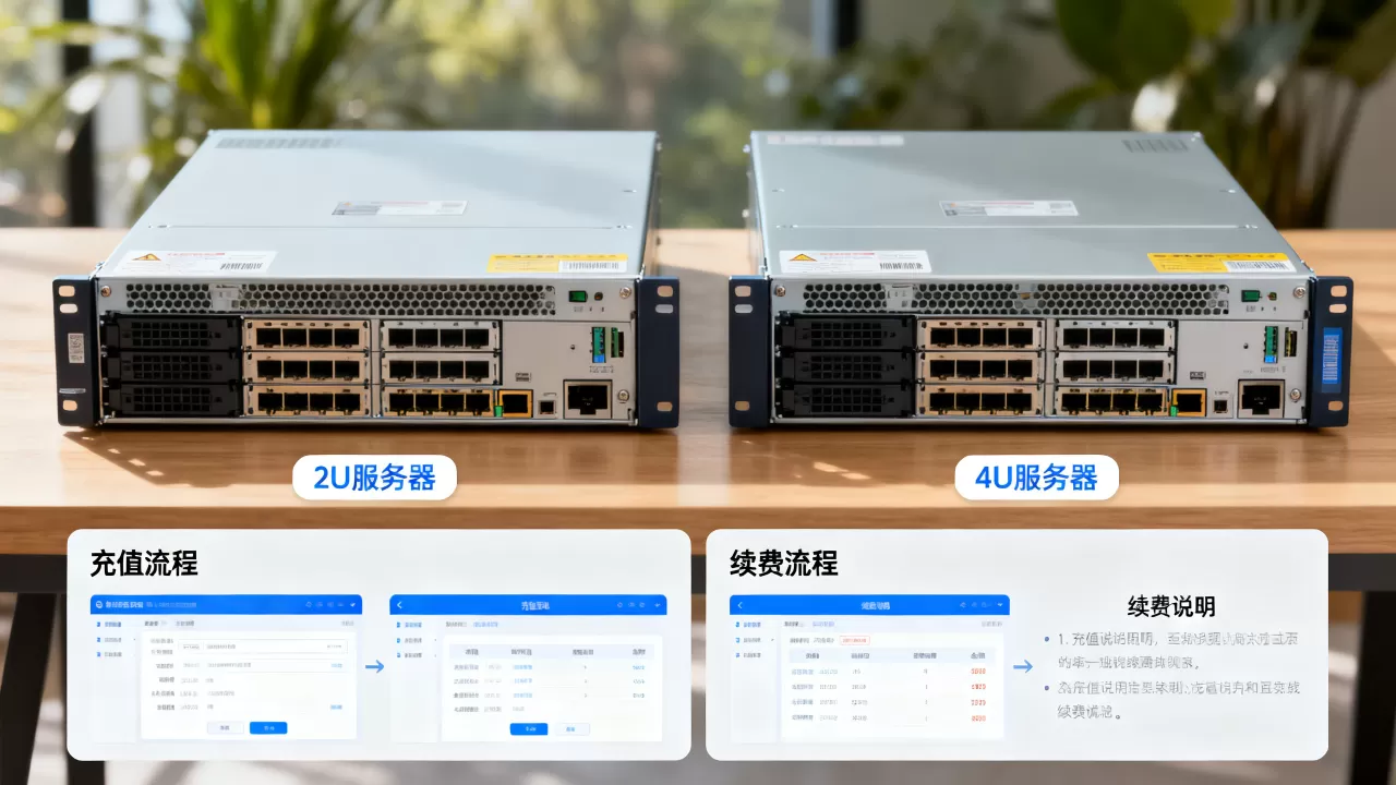 服务器配置2u和4u的区别?充值和续费的区别? 服务器配置2u和4u的区别?充值和续费的区别?