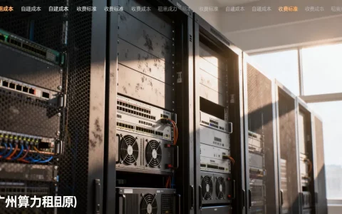 广州算力租用和自建算力集群哪个更划算，怎么收费？