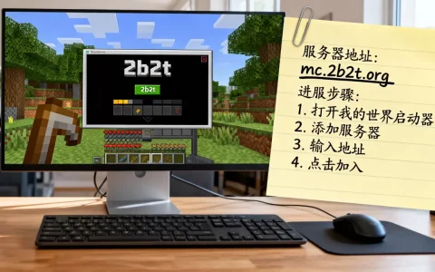 电脑版2b2t服务器地址是多少，怎么进服？