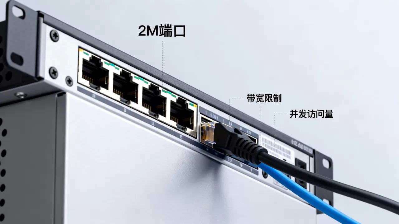2M服务器端口支持多少访问量，带宽限制影响并发吗？