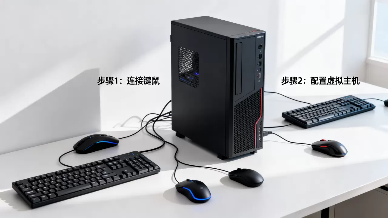 服务器虚拟多主机配多套键鼠怎么设置？，怎么配置