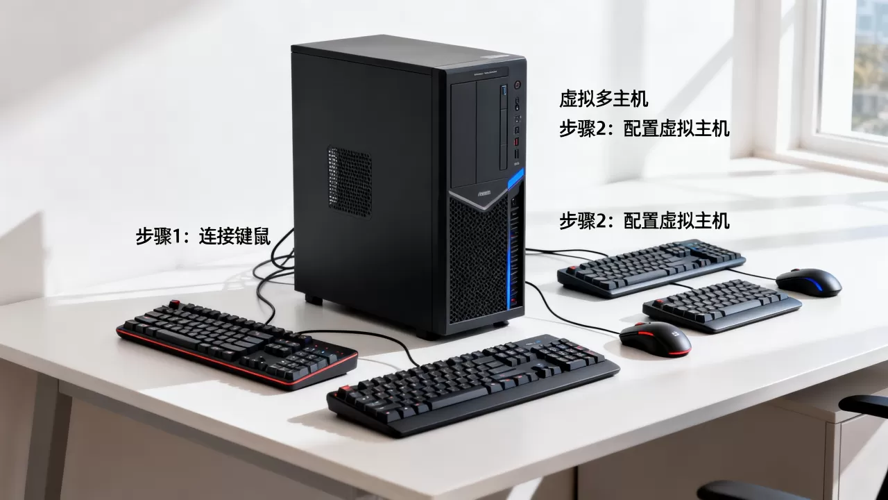 服务器虚拟多主机配多套键鼠怎么设置？，怎么配置