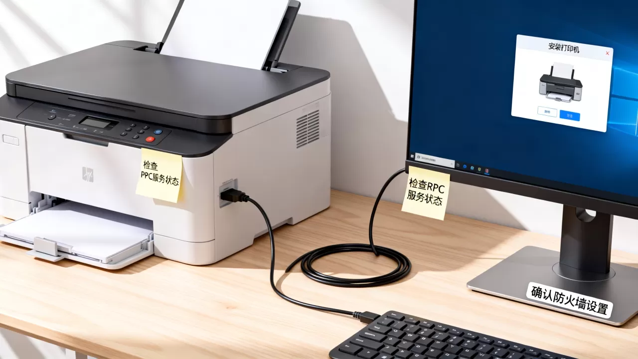 安装打印机时rpc服务器不可用怎么解决，是什么原因？