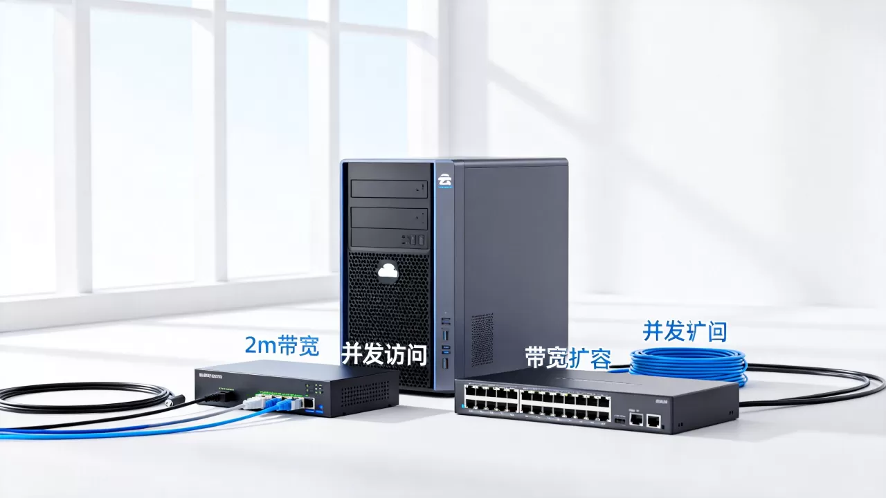 云服务器2m带宽能支持多少人同时访问，带宽不够用怎么办？