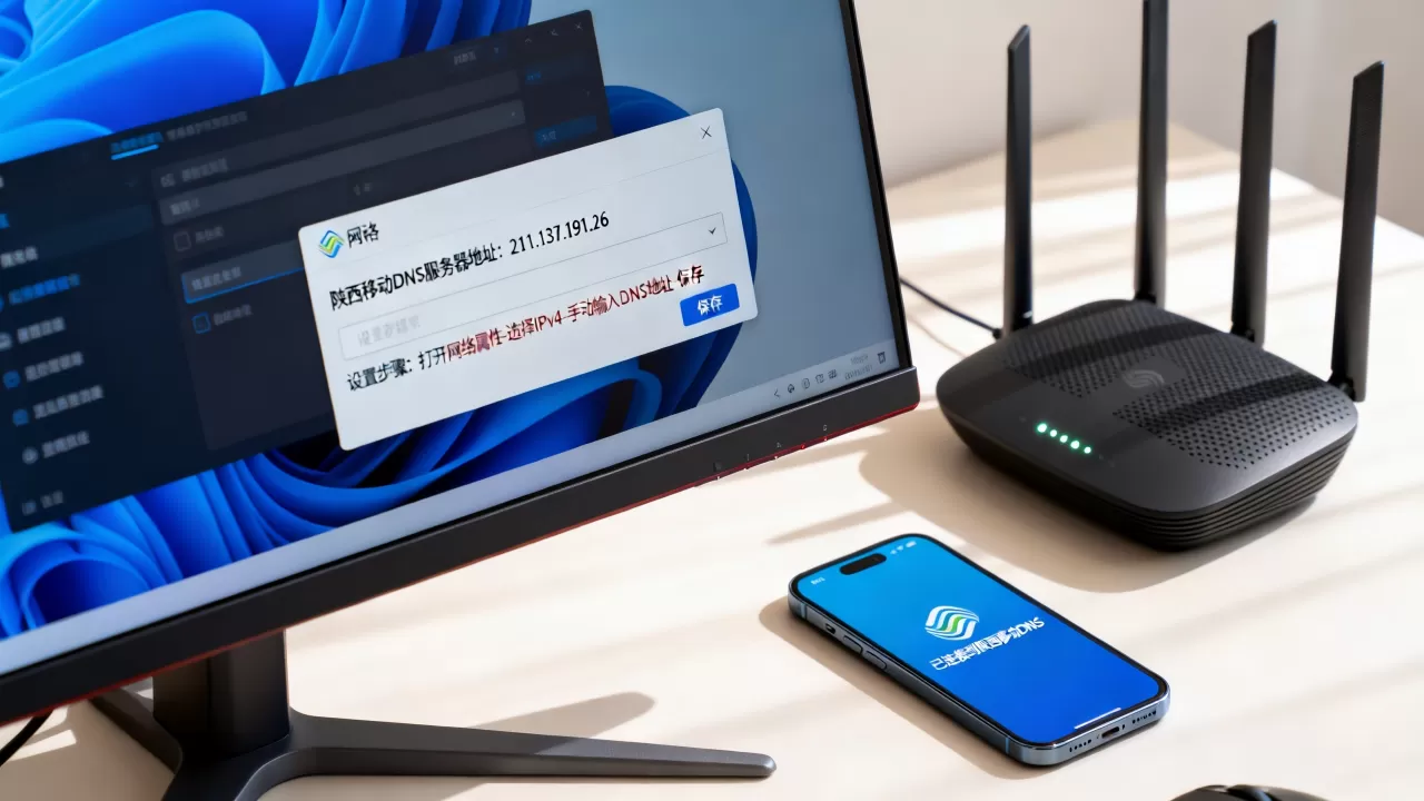 陕西移动DNS服务器地址是什么，怎么设置才能提速？