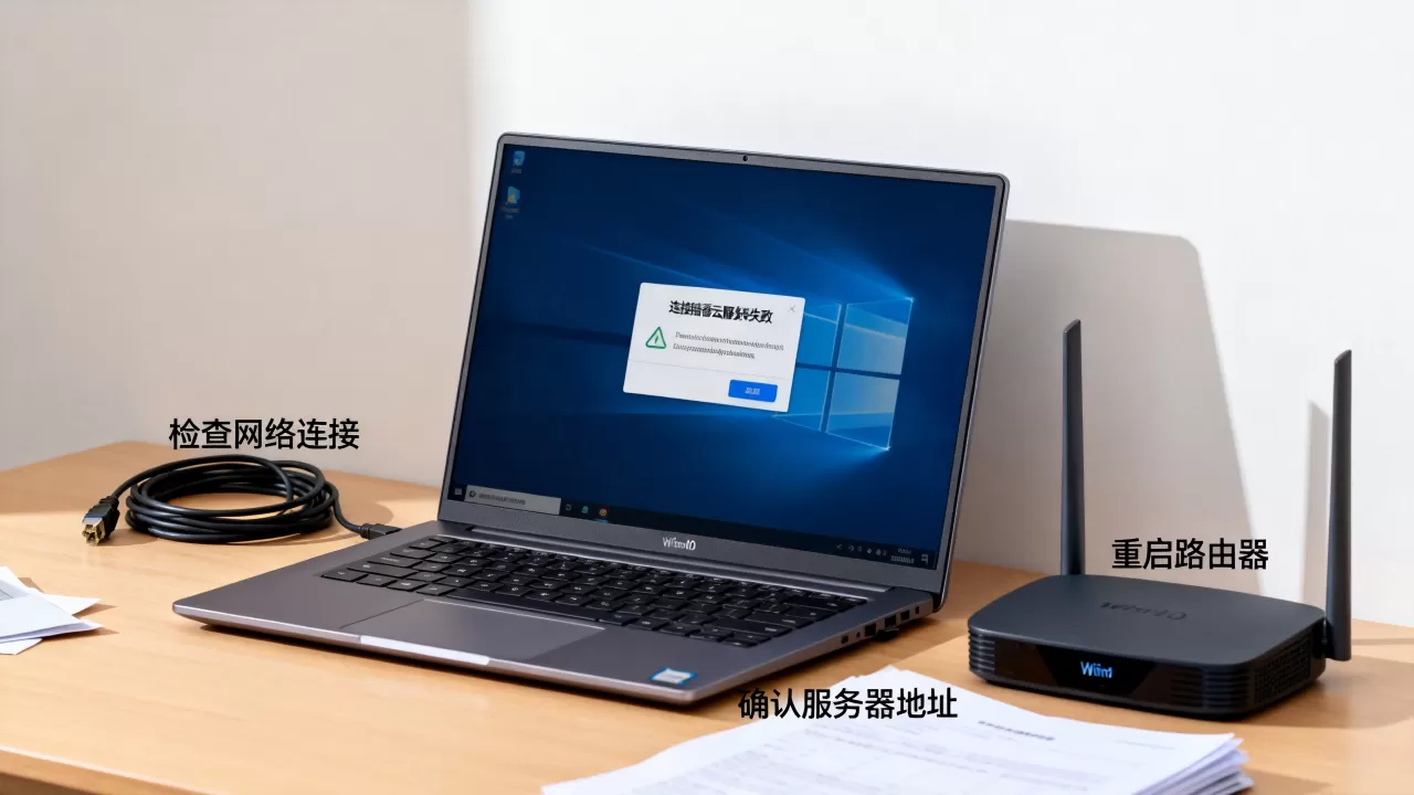 为什么win10连接酷番云服务器失败？，怎么解决
