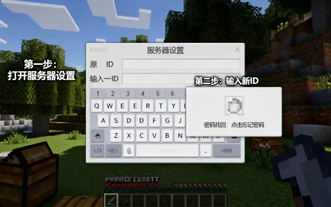 我的世界服务器id怎么改详细教程，密码忘了怎么办