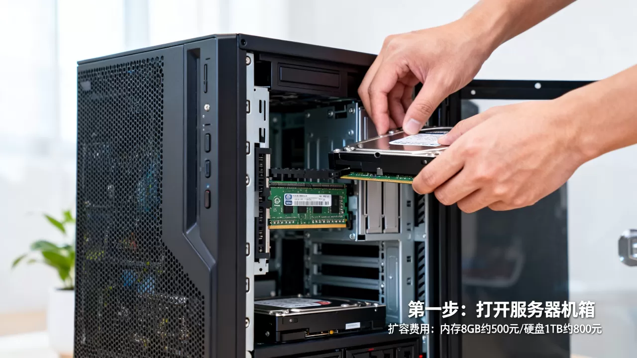 北京物理服务器扩容内存硬盘，操作流程第一步是什么？，多少钱？
