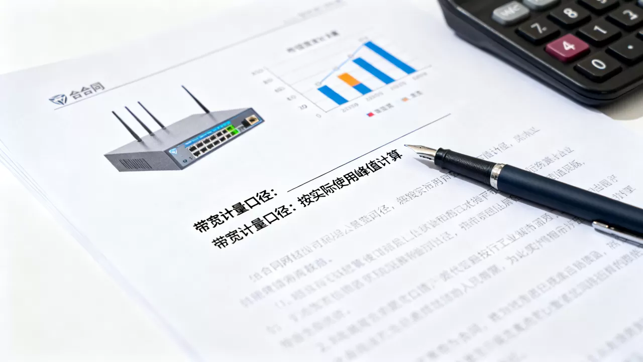 东莞大带宽租用签合同时，带宽计量口径要写明白