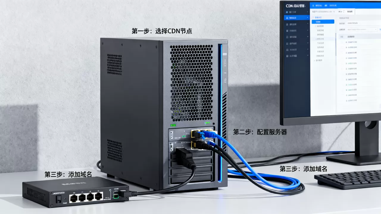 服务器里怎么装CDN节点加速？，怎么添加域名