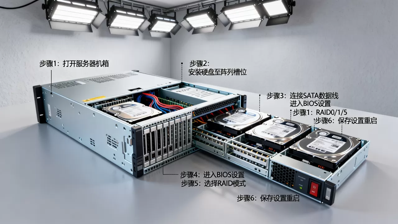 服务器配置RAID磁盘阵列的步骤有哪些？，服务器RAID配置教程