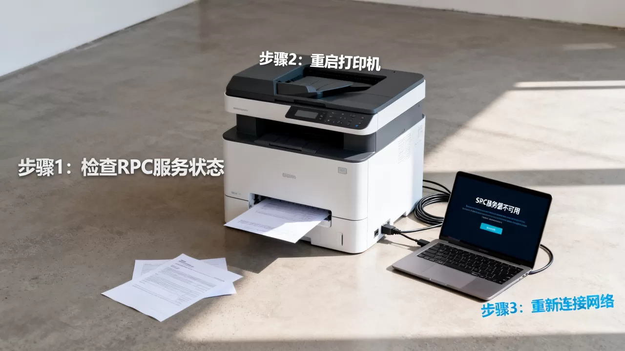打印机显示RPC服务器不可用怎么办，怎么修复