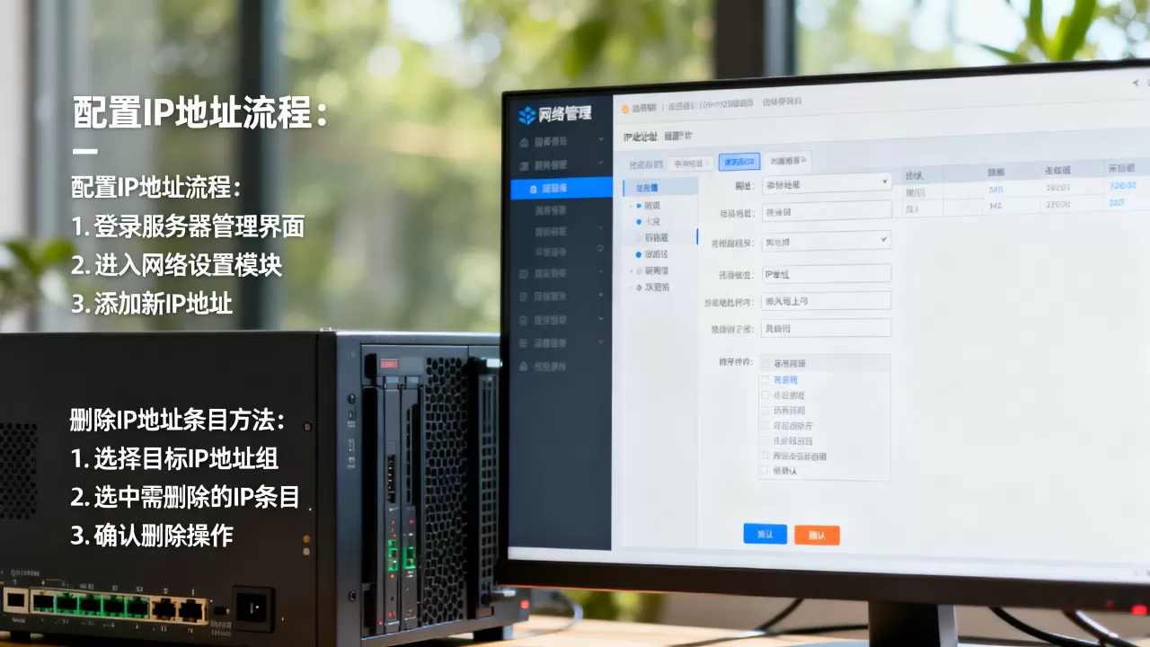 服务器配置IP地址的流程是什么?删除IP地址组内IP地址条目的方法 服务器配置IP地址的流程是什么?删除IP地址组内IP地址条目的方法