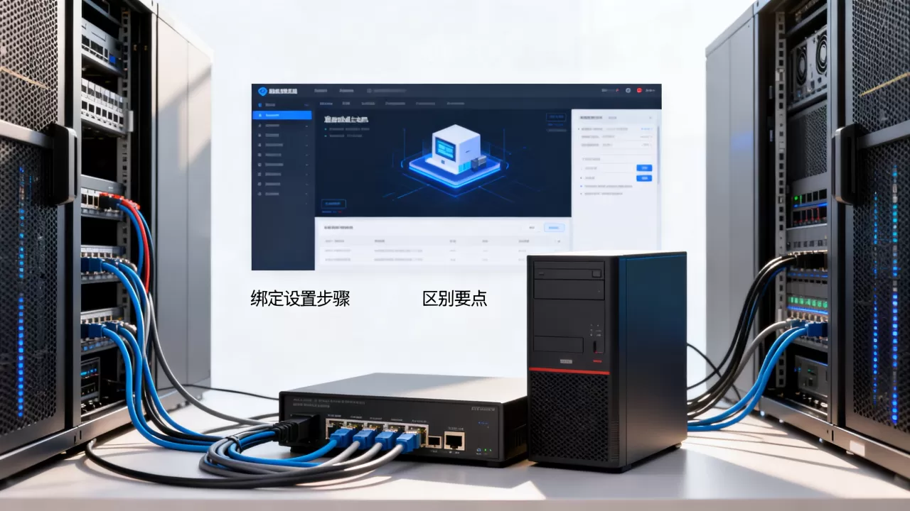 服务器和虚拟主机的绑定怎么设置，有什么区别？
