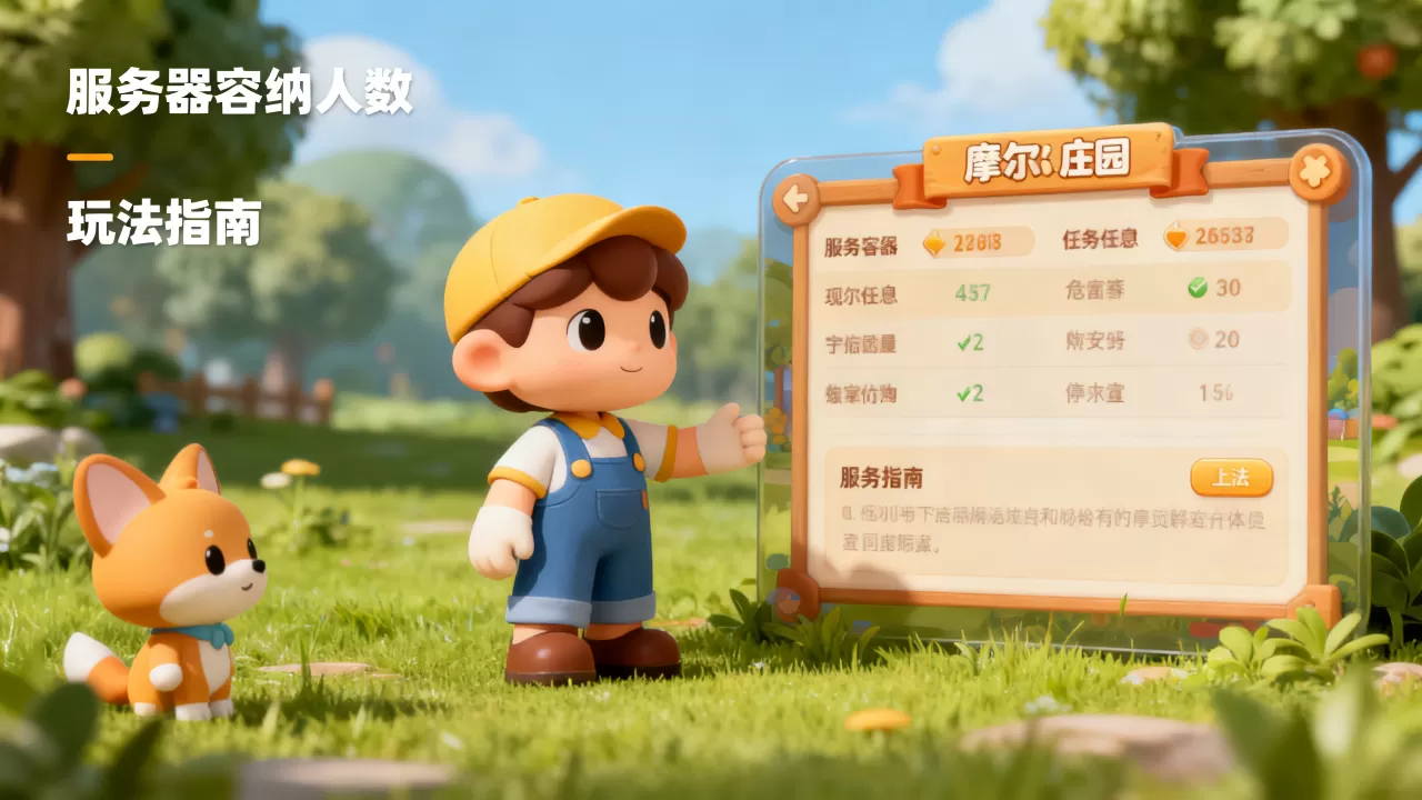 摩尔庄园手游一个服务器能容纳多少人？，怎么玩