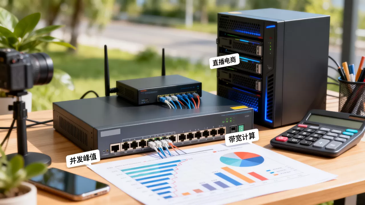 温州直播电商选大带宽怎么算并发峰值，并发带宽计算方法是什么