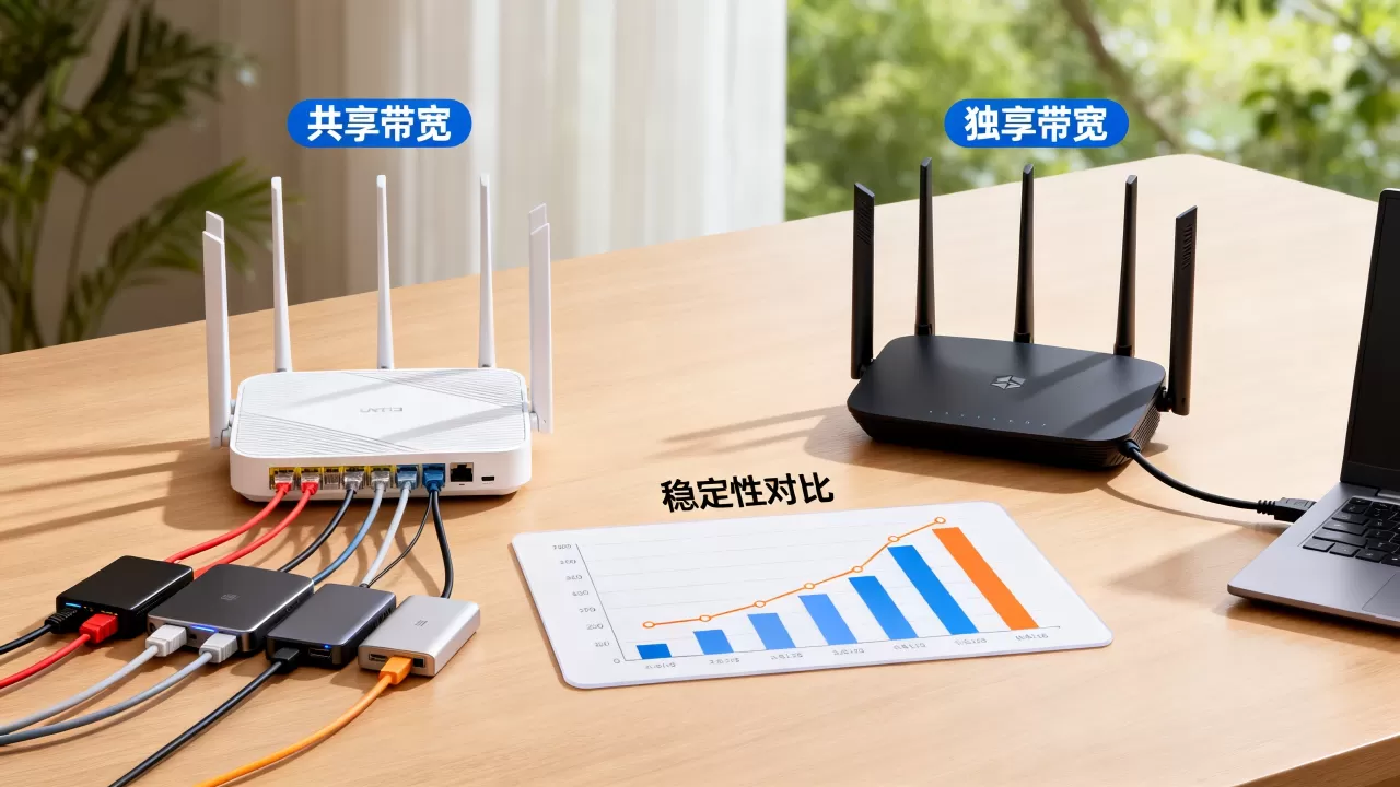 宁波共享带宽和独享带宽到底怎么选，哪个更稳定？