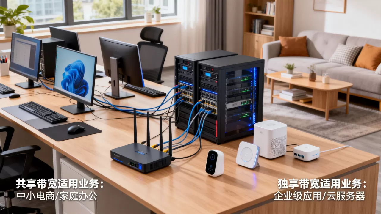 哪些业务适合贵阳共享带宽-哪些要用独享